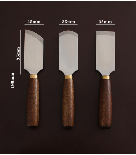 Нож шпальтовочный с ручкой из орехового дерева D 002 фото 2