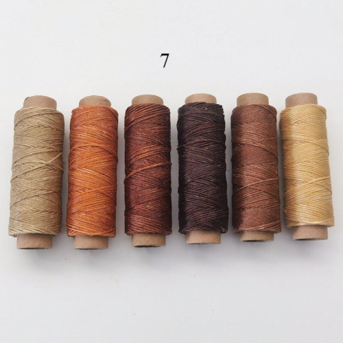 Нить для кожи вощеная 1,8 мм 150D 6 шт набор фото 2