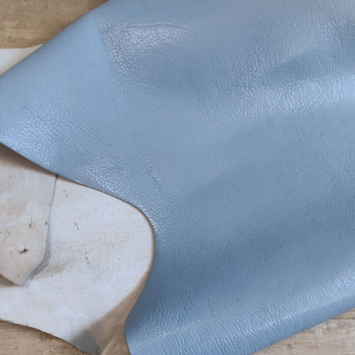 Кожа козы (шевро) 1,5-1,8 мм Голубой Antiba Италия фото 4