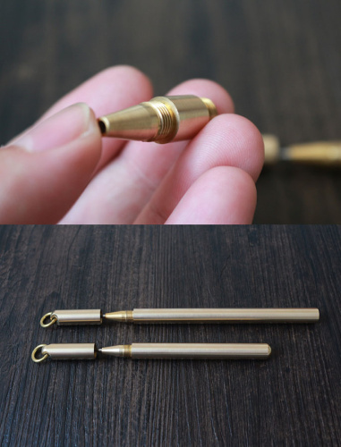 Корпус для ручки металлический с кольцом Латунь фото 6