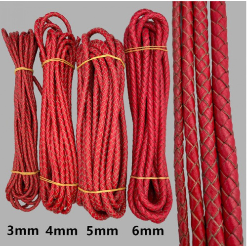 Шнур кожаный круглого сечения 8 мм плетеный 20 см фото 8