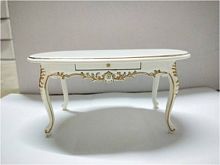 Стол овальный резной белый для кукол Миниатюра 1:12  - купить для кожевенного хобби