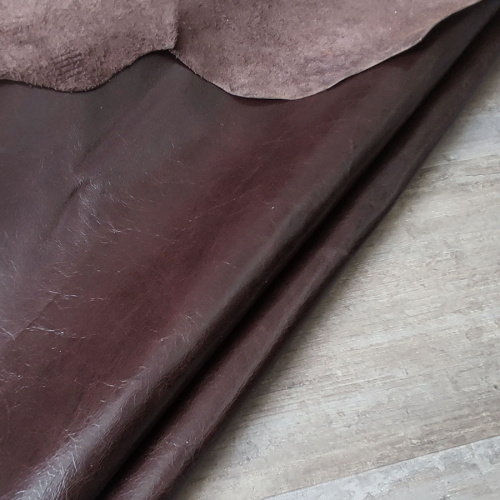 Кожа Пулл-Ап 1,2-1,4 мм цвет Шоколад Италия фото 4