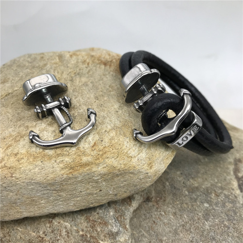 Застежка на два шнура 12х6 мм для браслетов Якорь Сталь | Галерея фото | Pava.pro Застежка на два шнура 12х6 мм для браслетов Якорь Сталь BR-z90 - фото товара