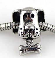 Бусина 5 мм для браслетов Pesik Сталь   - купить для кожевенного хобби