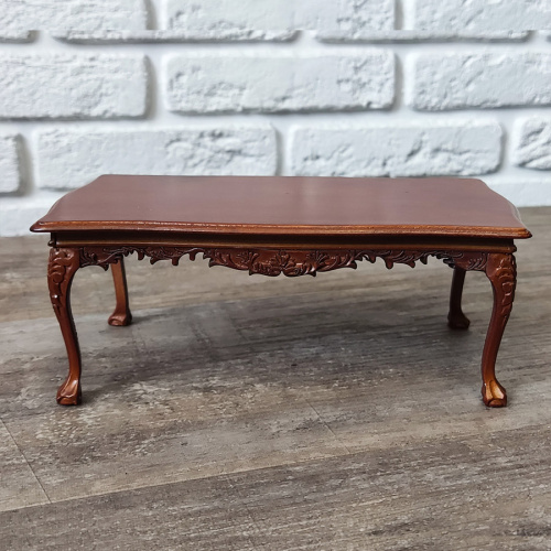 Миниатюра для кукол Столик прямоугольный с резьбой   D JYP-0002 - фото товара фото 4