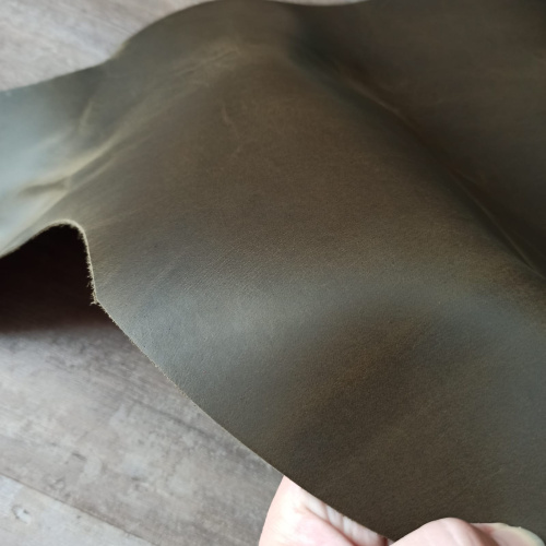 Кожа Крейзи Хорс 1,4-1,6 мм Олива Италия фото 6