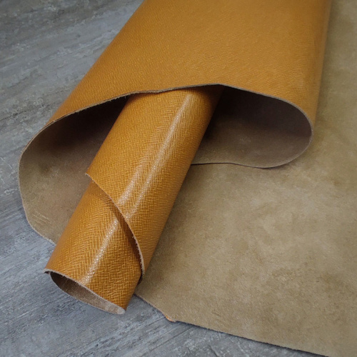 Кожа Сафьяно 1,3-1,5 мм Желтая ящерица Италия фото 5