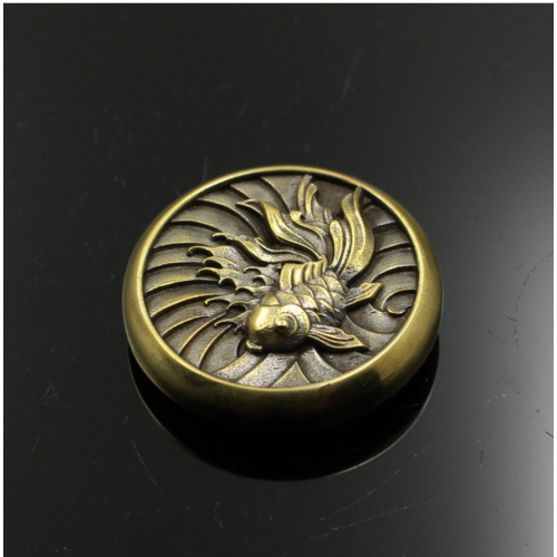 Кончо для кожаных изделий 27 мм Рыбка латунное фото 2 Кончо для кожаных изделий 27 мм Рыбка латунное фото 2