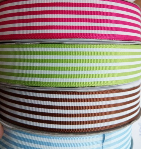 Лента репсовая 25 мм принт Полоска фото 2