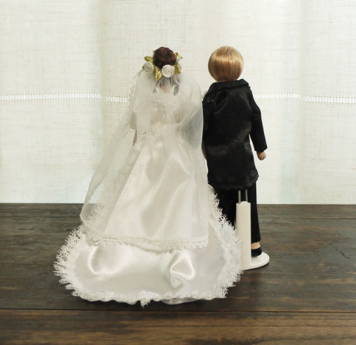 Куклы Жених и Невеста Миниатюра 1:12 фото 5