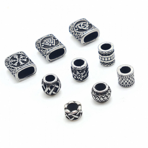 Бусины для плоских и круглых браслетов Черненная Сталь фото 2