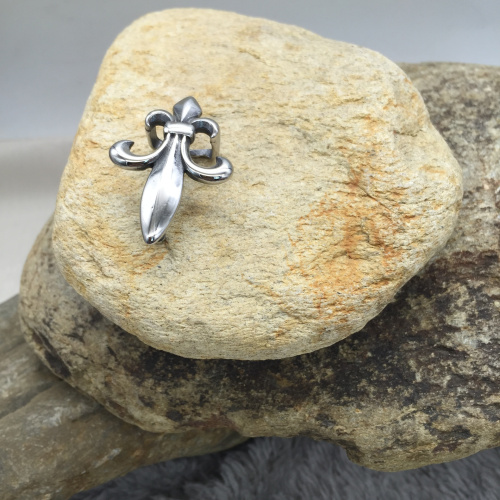 Застежка 12х6 мм для браслетов с шипом Лилия Сталь  BR-z51 - фото товара фото 3