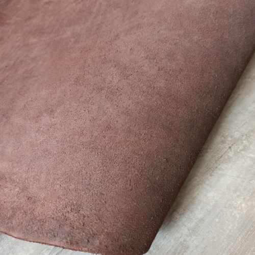 Кожа Вороток 3,6-4,0 мм комб. дубл. темно коричневый  фото 3