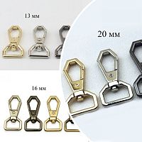 Карабин металлический шестиугольный 13-20 мм