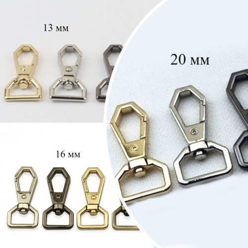 Карабин металлический шестиугольный 13-20 мм Карабин металлический шестиугольный 13-20 мм