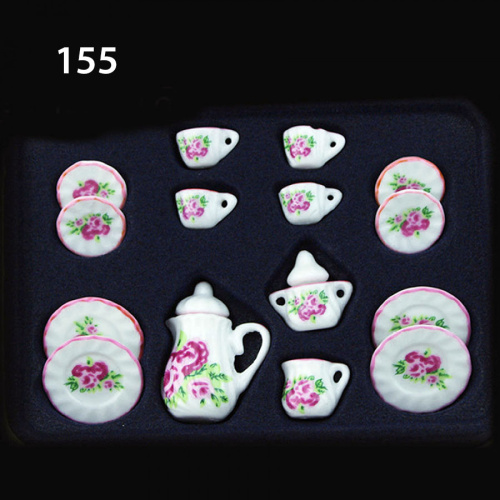 Фарфоровый чайный сервиз для кукол 15 предметов фото 9