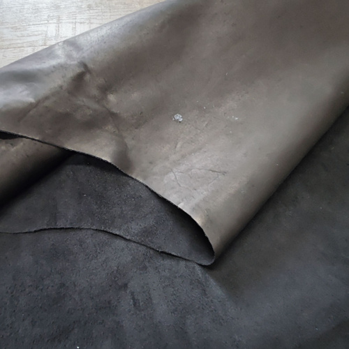 Кожа КРС краст 0,6-0,8 мм подкладочный Черный фото 6