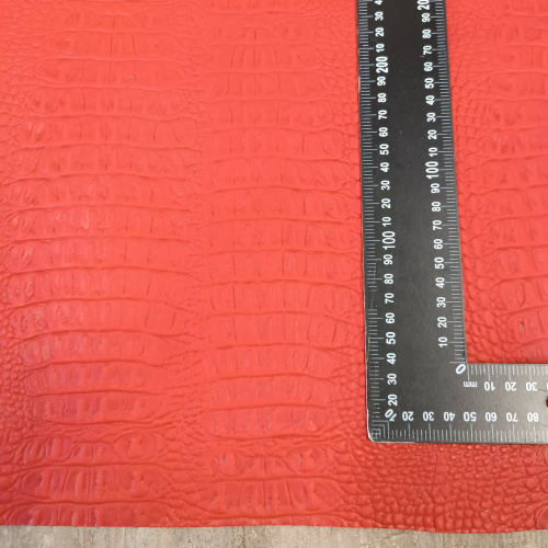 Кожа Кайман 1,2-1,6 мм Красный матовый фото 5