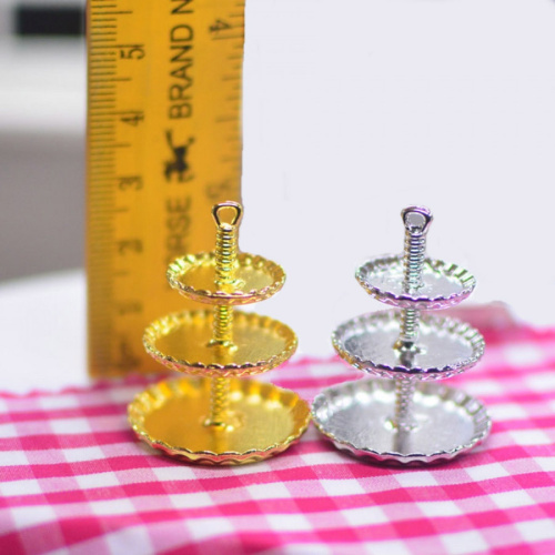 Блюдо для кукол десертное трехуровневое фото 2