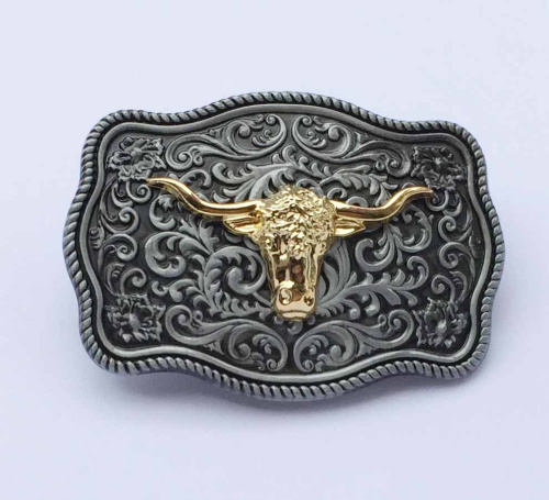 Уценка! Пряжка для ремня декоративная Золотой Бык   - фото товара