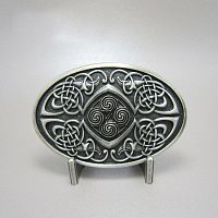 Пряжка для ремня декоративная с серебряным покрытием WT132SL  - купить для кожевенного хобби