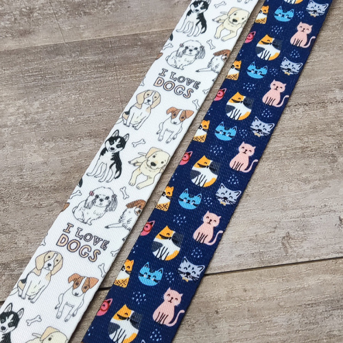Лента ременная 38 мм Кошечки Собачки пэ Лента ременная 38 мм Кошечки Собачки пэ