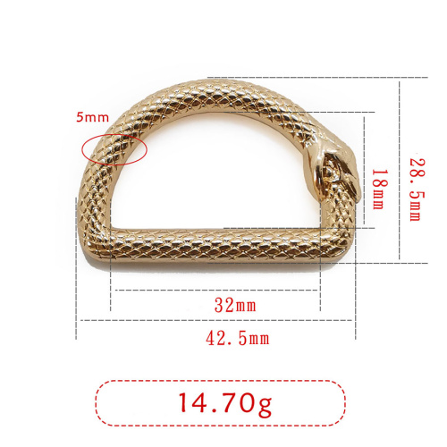 Полукольцо D-образное 32 мм литое Змея фото 6