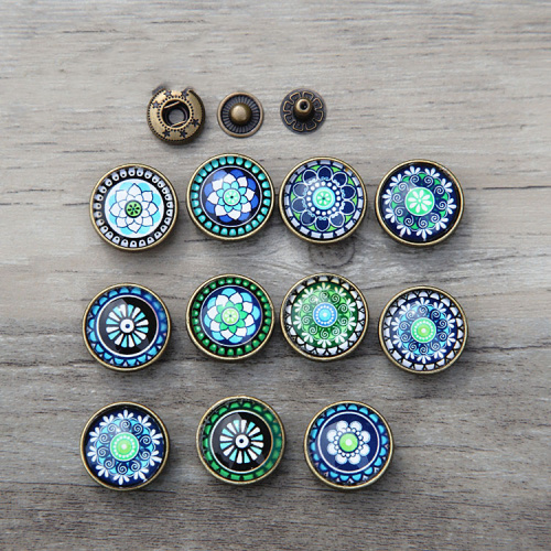 Кнопки пробивные фигурные 18 мм Узоры Круглые Кнопки пробивные фигурные 18 мм Узоры Круглые