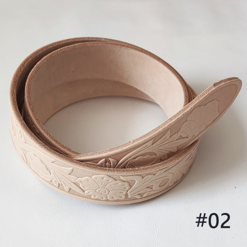 Заготовка для ремня 38 мм толщ. 3,8 мм раст. дубл. с тиснением Италия 1-10 фото 3