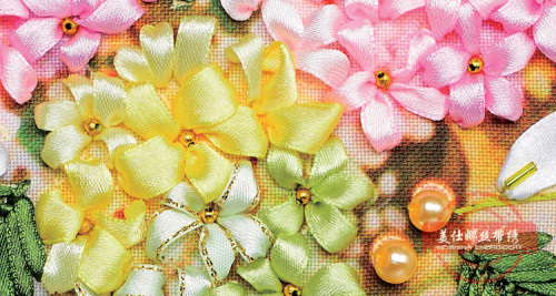 Набор для вышивки лентами Нежный букет  VL М-0263 - фото товара фото 4