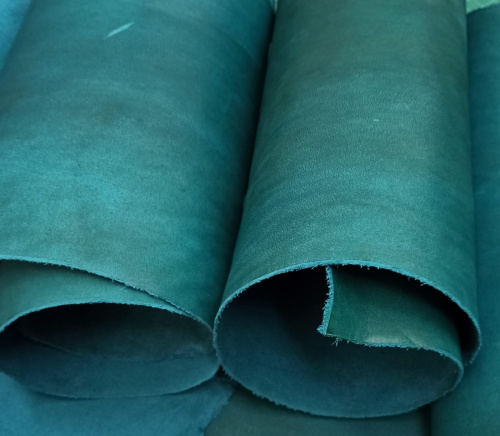 Кожа Пола краст 1,1-1,3 мм Бирюзовая Кожа Пола краст 1,1-1,3 мм Бирюзовая