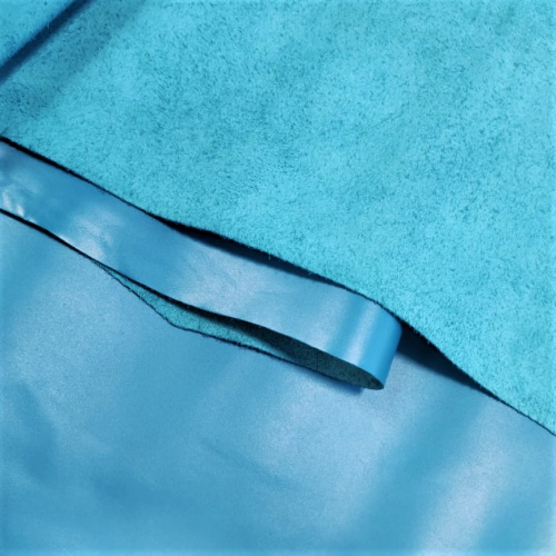 Кожа КРС 1,2 мм с покр. Голубой Кристалл Турция фото 2