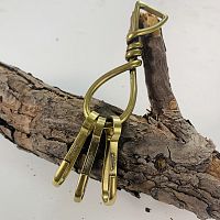 Брелок для ключей латунь арт. YS112  - купить для кожевенного хобби