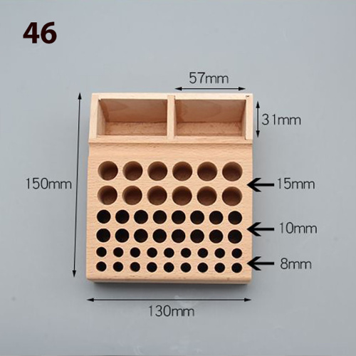Органайзер для кожевенных инструментов 46, 98 мест деревянный фото 5