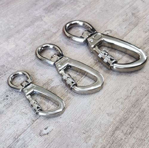 Карабин для поводка 12-21 мм поворотный с замком фото 2 Карабин для поводка 12-21 мм поворотный с замком фото 2