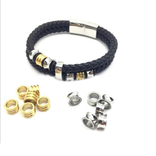 Бусина 12х6 мм для плоских браслетов Классика Сталь фото 5