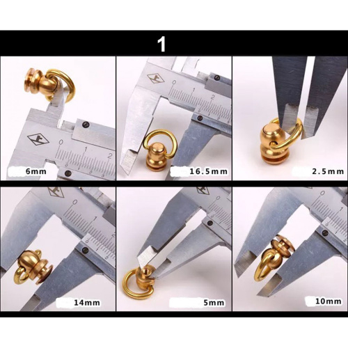 Кнопки кобурные поворотные с кольцом Латунь фото 3