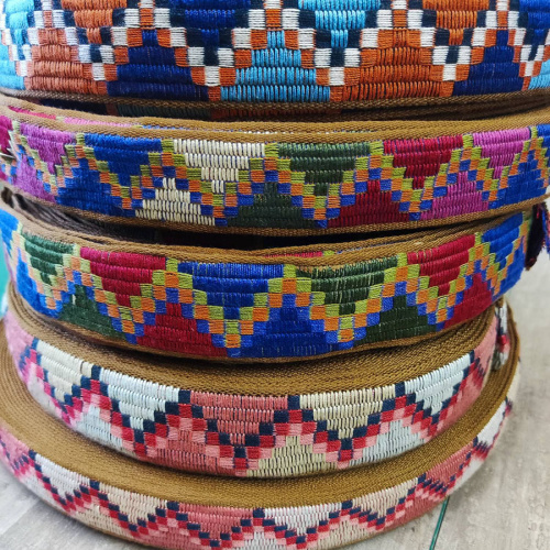 Лента текстильная 30-38 мм Вышивка Пиксели Лента текстильная 30-38 мм Вышивка Пиксели