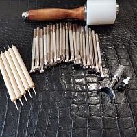 Набор инструментов для тиснения кожи  - купить для кожевенного хобби