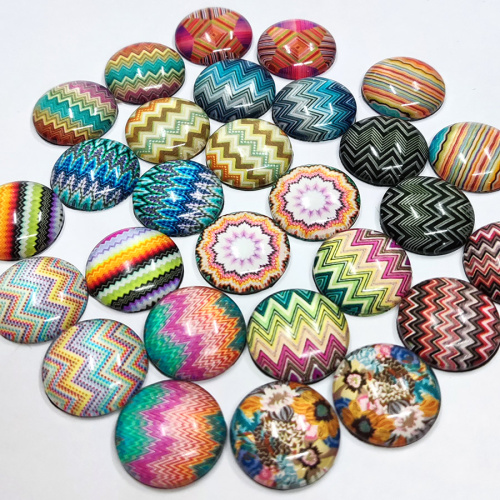 Кабошоны Фракталы клеевые 18 мм набор 10 шт.  KASH 18f - фото товара фото 2