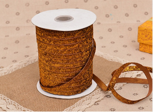 Лента бархатная 10 мм Люрекс фото 3