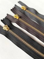Молния металлическая №5 43 см зубья латунь, без пуллера YKK Япония