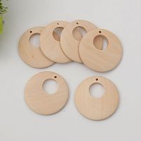 Подвеска деревянная круглая 40 мм  - купить для кожевенного хобби