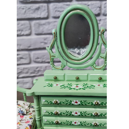 УЦЕНКА! Спальный гарнитур для кукол Салатный Миниатюра 1:12  B-963 uc - фото товара фото 4