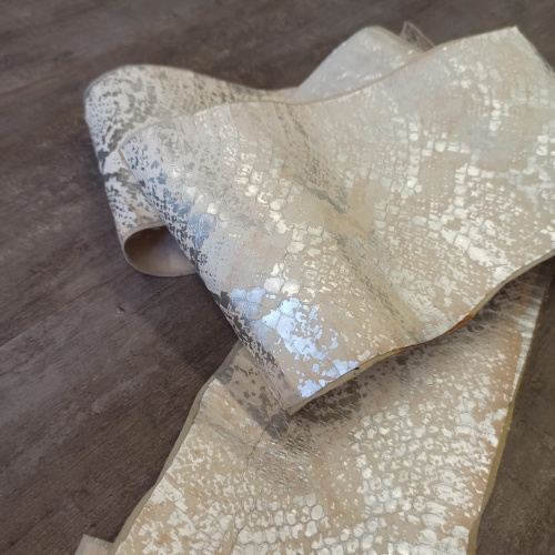 Кожа Питона 0,7 мм Белое серебро  Piton06 - фото товара фото 2