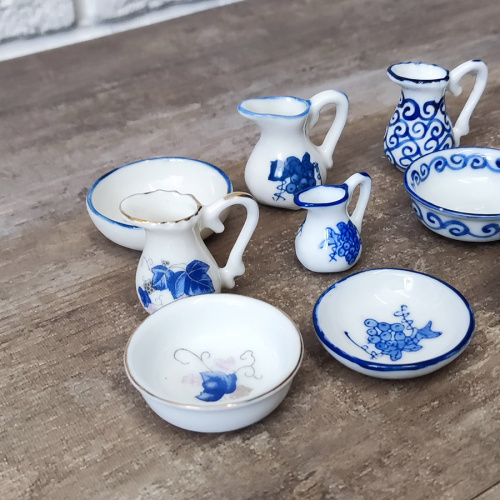 Фарфоровый кувшин и чаша для кукол Разные расцветки фото 7 Фарфоровый кувшин и чаша для кукол Разные расцветки фото 7