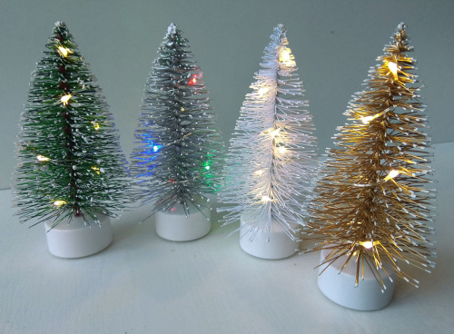 Елочки светящиеся 13 см для кукольного дома Елочки светящиеся 13 см для кукольного дома