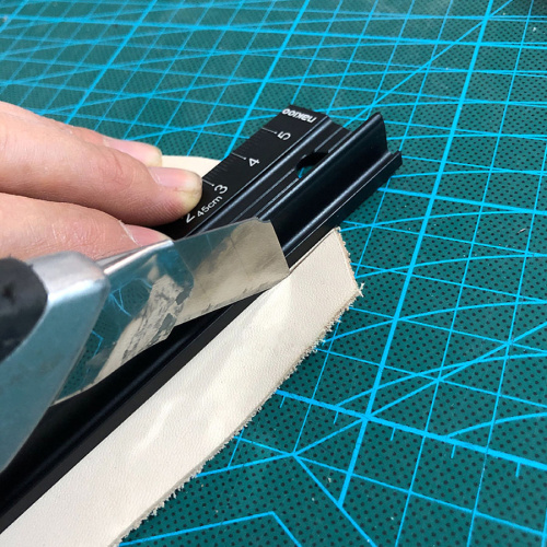 Линейка металлическая с протектором и ручкой 20-45 см фото 3