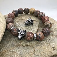 Бусина 2 мм для браслетов Волк Сталь   - купить для кожевенного хобби